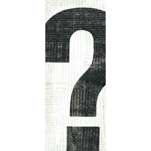 Punctuated Black II Black Modern Wood Framed Art Print by Mullan, Michael