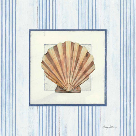 Sanibel Shell I White Modern Wood Framed Art Print by Tillmon, Avery