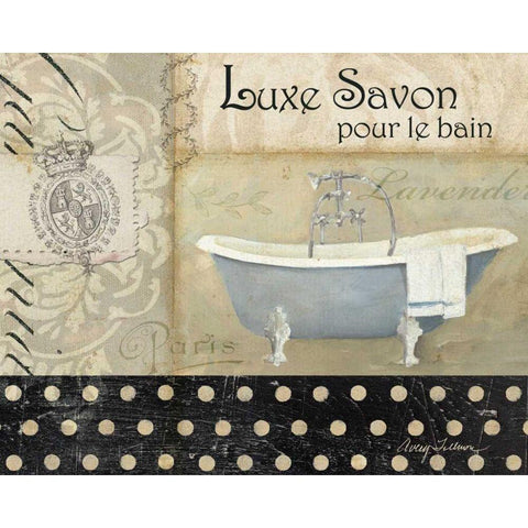 Savons de Bains I White Modern Wood Framed Art Print by Tillmon, Avery