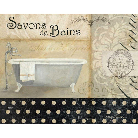 Savons de Bains II White Modern Wood Framed Art Print by Tillmon, Avery