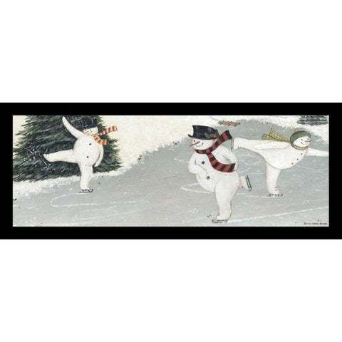 Dashing V Gold Ornate Wood Framed Art Print with Double Matting by Brown, David Carter