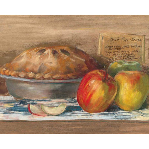 Apple Pie White Modern Wood Framed Art Print by Rowan, Carol