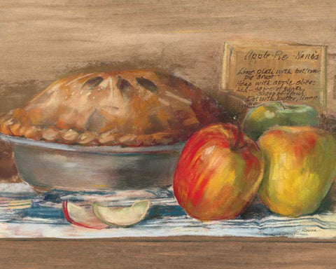 Apple Pie White Modern Wood Framed Art Print with Double Matting by Rowan, Carol