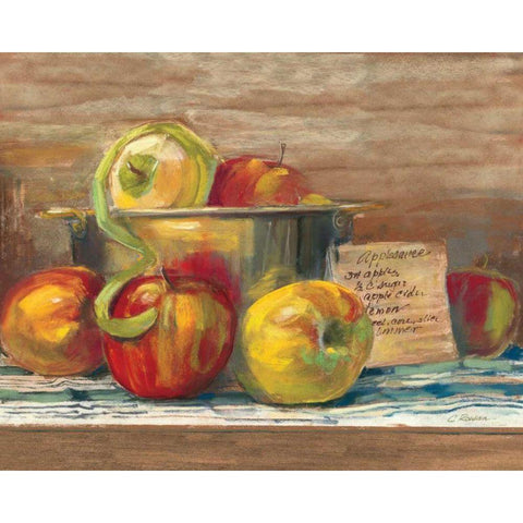 Applesauce Gold Ornate Wood Framed Art Print with Double Matting by Rowan, Carol