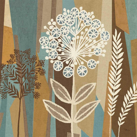 Pieces of Nature II White Modern Wood Framed Art Print with Double Matting by Pela Studio