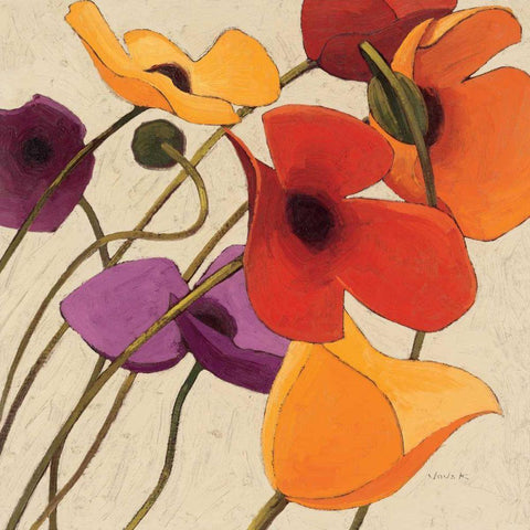 Up Two White Modern Wood Framed Art Print by Novak, Shirley