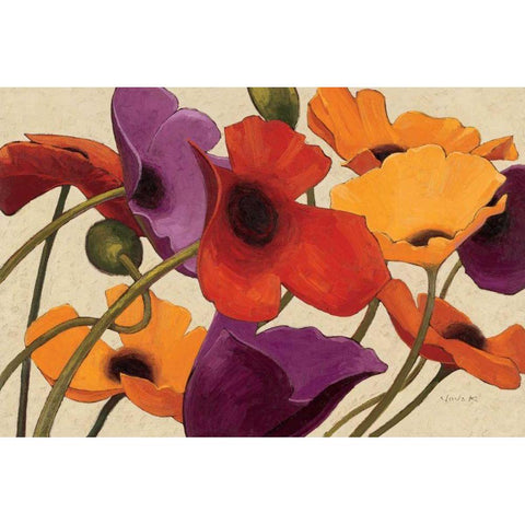 Up Three White Modern Wood Framed Art Print by Novak, Shirley