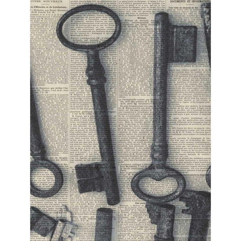 Parisian Keys I Black Modern Wood Framed Art Print by Olivier, Marc