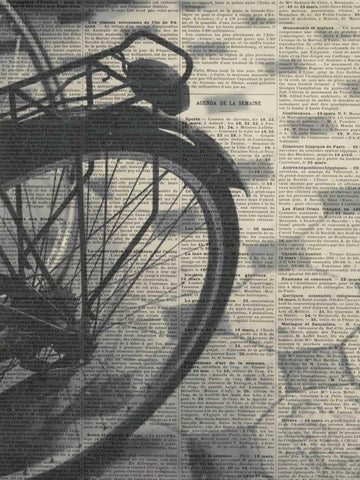 La Bicyclette III Black Ornate Wood Framed Art Print with Double Matting by Olivier, Marc