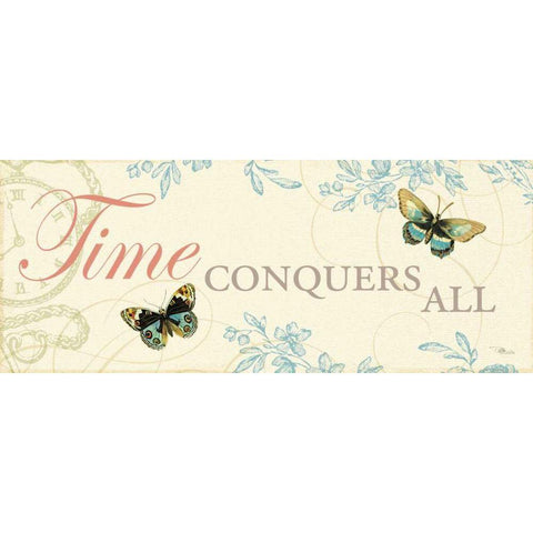 Time Flies II Gold Ornate Wood Framed Art Print with Double Matting by Pela Studio