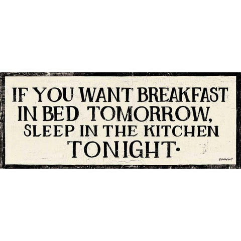 Breakfast in Bed Gold Ornate Wood Framed Art Print with Double Matting by Lovell, Kathrine