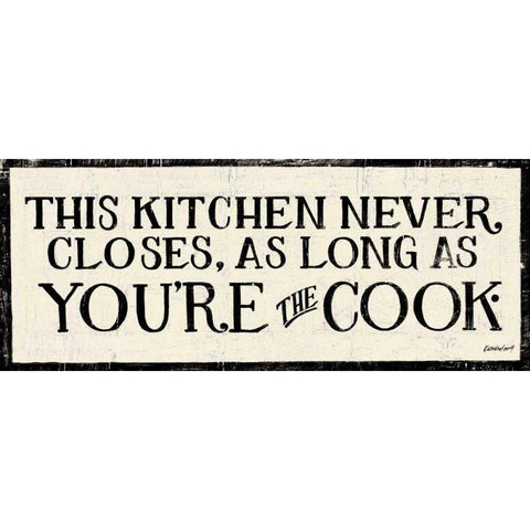 You re the Cook White Modern Wood Framed Art Print by Lovell, Kathrine