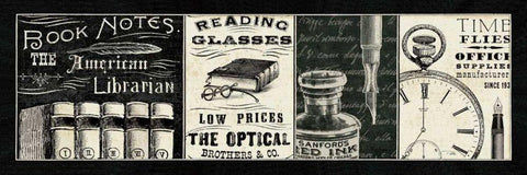 Librarian I Black Ornate Wood Framed Art Print with Double Matting by Pela Studio