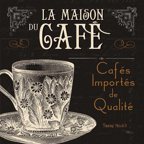 Flavors of France I Black Modern Wood Framed Art Print with Double Matting by Pela Studio