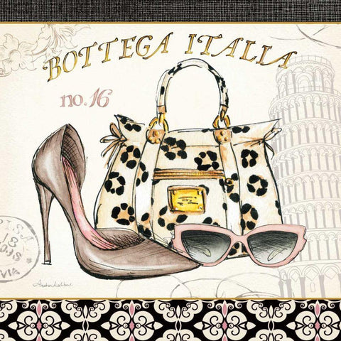 Boutique de Luxe I White Modern Wood Framed Art Print with Double Matting by Laliberte, Andrea