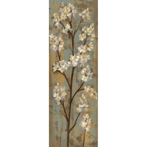 Almond Branch I Black Modern Wood Framed Art Print with Double Matting by Vassileva, Silvia