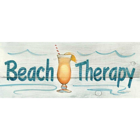 Beach Therapy - In Color Black Modern Wood Framed Art Print with Double Matting by Tillmon, Avery