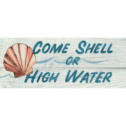 Come Shell or High Water- In Color Black Modern Wood Framed Art Print with Double Matting by Tillmon, Avery