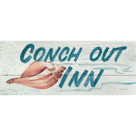 Conch Out Inn- In Color Gold Ornate Wood Framed Art Print with Double Matting by Tillmon, Avery