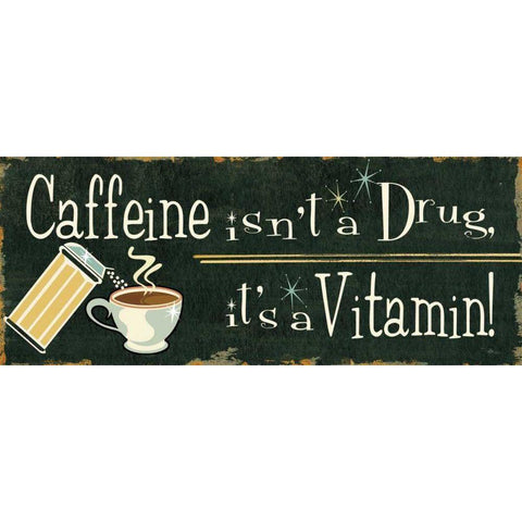 Funny Coffee IV Black Modern Wood Framed Art Print with Double Matting by Pela Studio