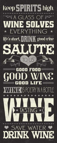 Wine Lovers II Black Ornate Wood Framed Art Print with Double Matting by Pela Studio