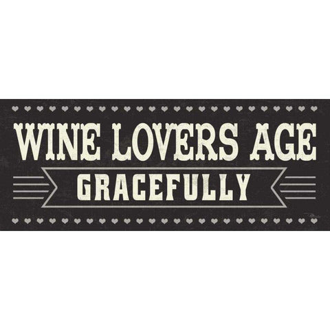 Wine Lovers IV Black Modern Wood Framed Art Print by Pela Studio
