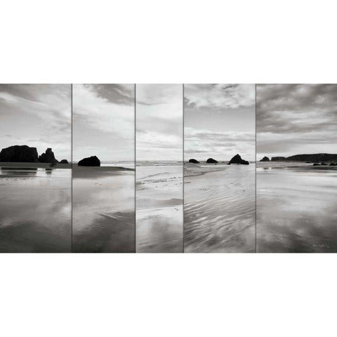 Tides on Bandon Beach Black Modern Wood Framed Art Print by Audit, Lisa