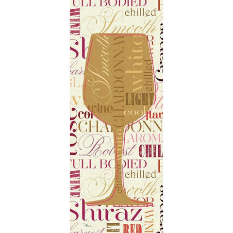 Colorful Wine Sayings - Chardonnay Black Modern Wood Framed Art Print with Double Matting by Pela Studio