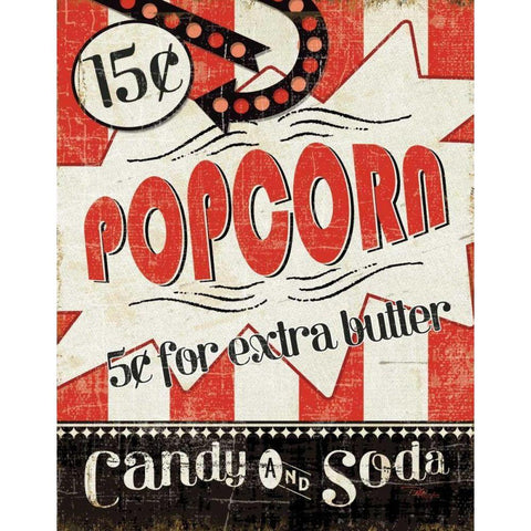 Movie Night II White Modern Wood Framed Art Print by Pela Studio