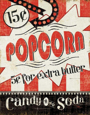 Movie Night II White Modern Wood Framed Art Print with Double Matting by Pela Studio