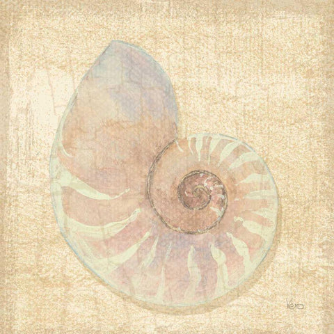 Tropical Island Shell I Gold Ornate Wood Framed Art Print with Double Matting by Charron, Veronique