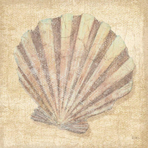 Tropical Island Shell II Gold Ornate Wood Framed Art Print with Double Matting by Charron, Veronique