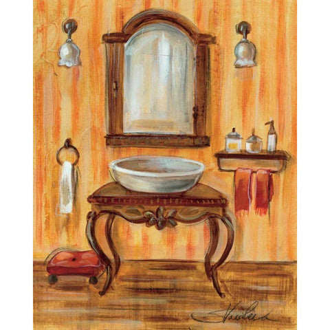 Tuscan Bath II White Modern Wood Framed Art Print by Vassileva, Silvia