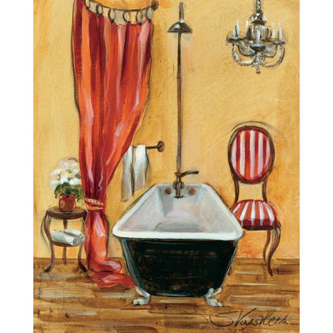 Tuscan Bath III White Modern Wood Framed Art Print by Vassileva, Silvia