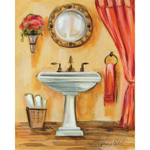 Tuscan Bath IV White Modern Wood Framed Art Print by Vassileva, Silvia