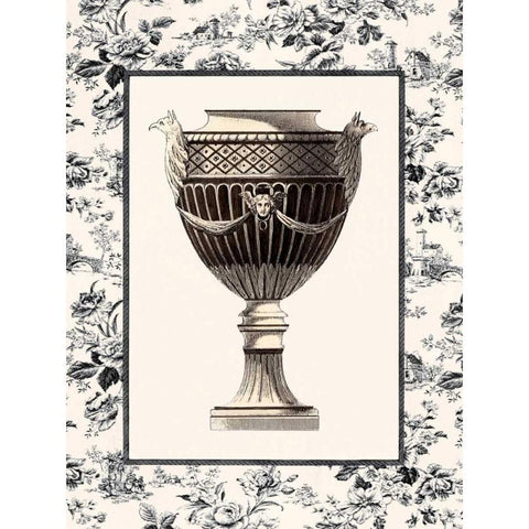 Roman Urn with Toile I Gold Ornate Wood Framed Art Print with Double Matting by Chilton, Sarah Elizabeth