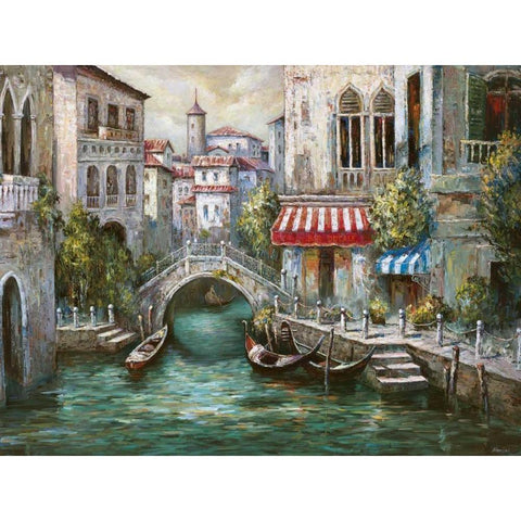 Venezia Petite I Gold Ornate Wood Framed Art Print with Double Matting by Mancini, Gianni