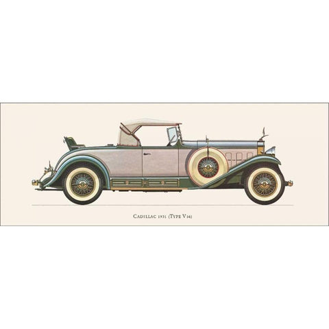 Cadillac 1931 Black Modern Wood Framed Art Print by Fantini, Antonio