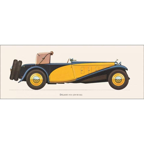 Delage 1933 Black Modern Wood Framed Art Print by Fantini, Antonio