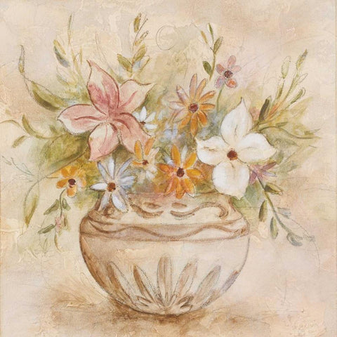 Floris Botanica I Black Ornate Wood Framed Art Print with Double Matting by Brey, Michael