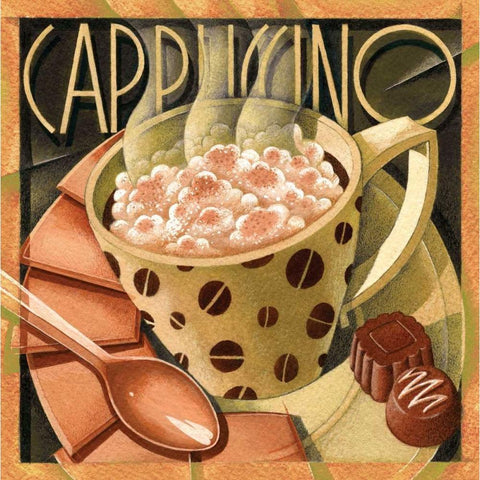 Cappuccino and Cafe B White Modern Wood Framed Art Print by Edinjiklian, Teddy