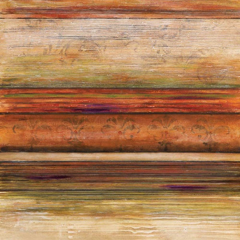 Grande Spectrum II White Modern Wood Framed Art Print with Double Matting by Brey, Michael