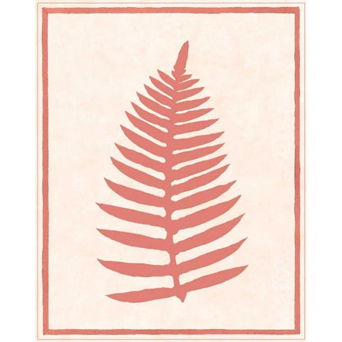 Silhouette in Coral I Gold Ornate Wood Framed Art Print with Double Matting by Davies, Susan