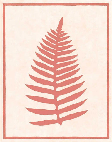 Silhouette in Coral I Black Ornate Wood Framed Art Print with Double Matting by Davies, Susan