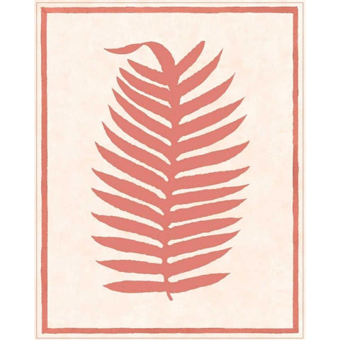 Silhouette in Coral II White Modern Wood Framed Art Print by Davies, Susan