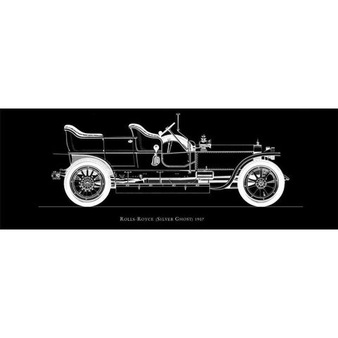 Rolls Royce 1907 Gold Ornate Wood Framed Art Print with Double Matting by Fantini, Antonio