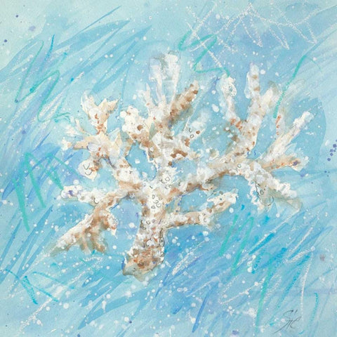 La Mer B White Modern Wood Framed Art Print by Sic, Jerry