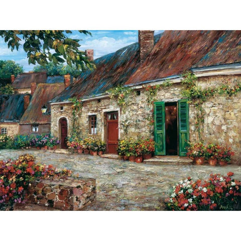 Rapallo at Dawn Gold Ornate Wood Framed Art Print with Double Matting by Duvall, Roger