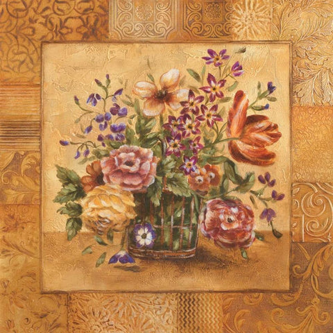 Firenze Sampler II White Modern Wood Framed Art Print with Double Matting by King, Michael