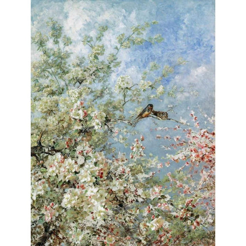 Apple Blossoms Gold Ornate Wood Framed Art Print with Double Matting by Wisinger-Florian, Olga